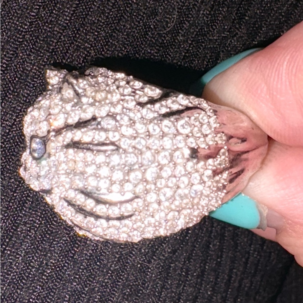 Silver Cat Face Ring - Picture 4 of 5